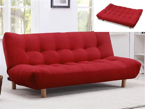 Canap Clic Clac Places En Tissu Vincent Rouge Sofa Cama Clic