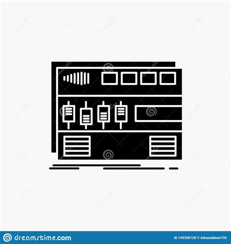 Audio Dominando M Dulo Icono Montado En Rack Sano Del Glyph Ejemplo