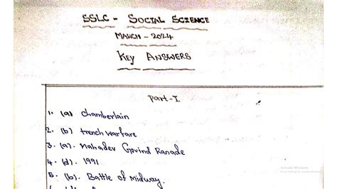 Th Social Science Public Exam Answer Key English Medium Kalvi