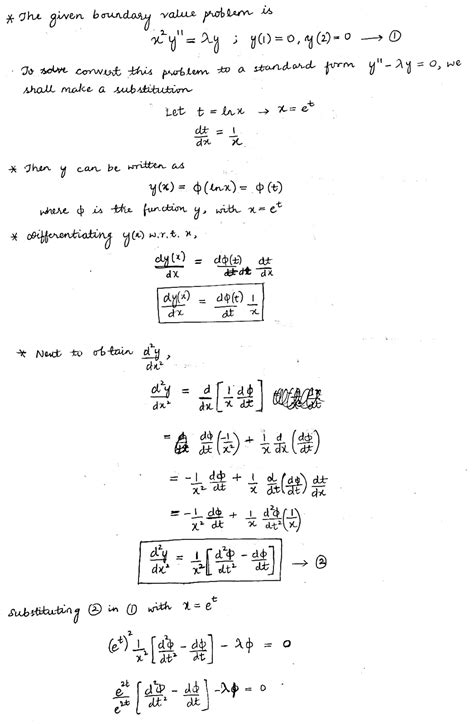 Solved Find Eigenvalues And Eigenfunctions Of The Boundary Value