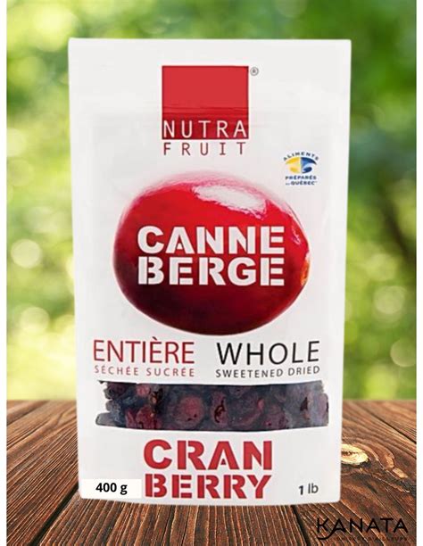 Canneberges entières séchées cranberries du Canada Kanata