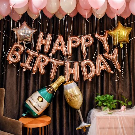 57pcs Lot Alphabet Champagne Photography Letter Foil Balloon Backdrops