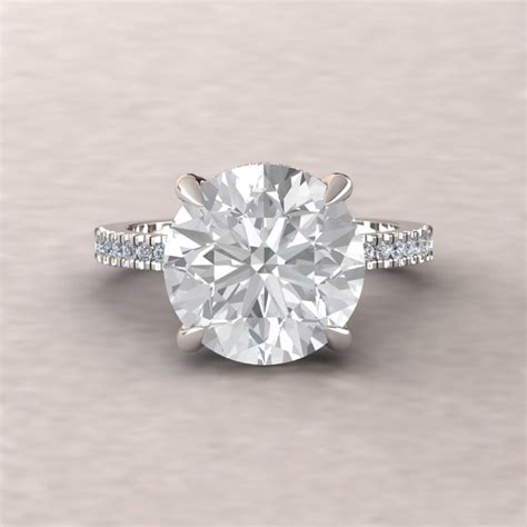 Forever One Moissanite Ring Mm Round Solitaire Etsy