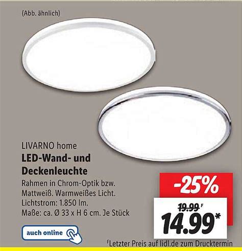 Livarno Home Led Wand Und Deckenleuchte Angebot Bei Lidl Prospekte De