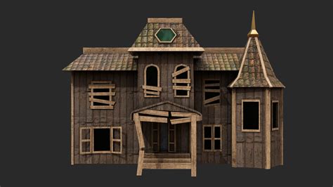 3D Game Ready Low Poly House 2 Model - TurboSquid 1737120