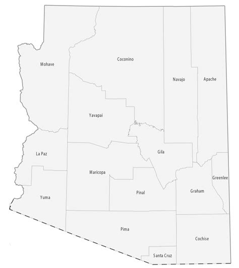 Arizona County Map - GIS Geography