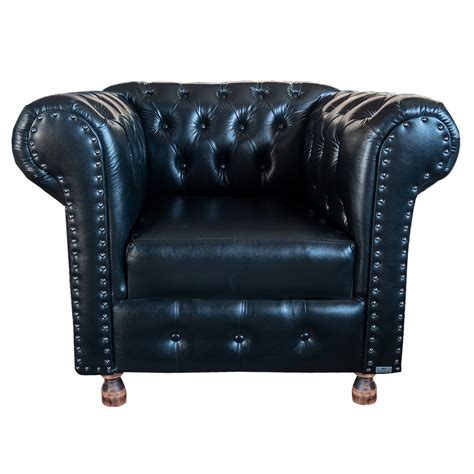 POLTRONA CHESTERFIELD LUIS XV COURINO PRETO SALA QUARTO RECEPÇÃO