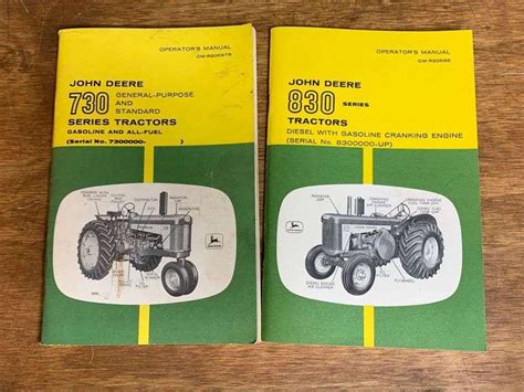 2 John Deere 730 830 Operators Manuals Aumann Auctions Inc