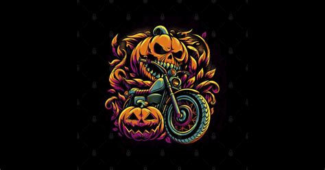 Motorcycle Halloween - Motorcycle Halloween - Sticker | TeePublic