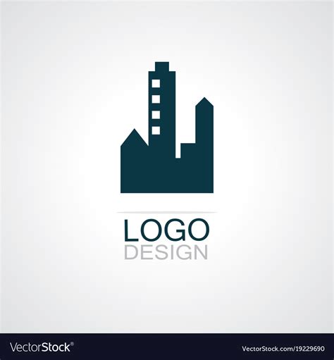 Building town logo Royalty Free Vector Image - VectorStock