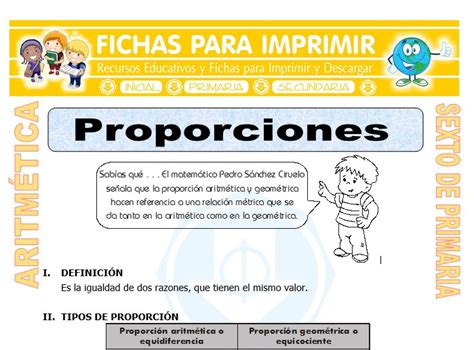 Proporciones Para Sexto De Primaria Fichas Para Imprimir