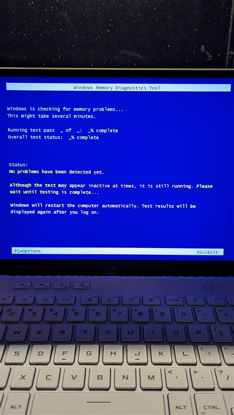 Added 32gb Ram Running Windows Memory Diagnostics Tool Stuck On Blue