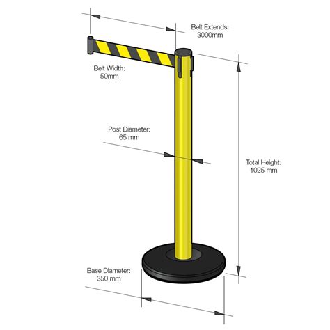 Retractable Safety Barrier ¦ Slimline Warehouse