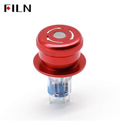 Illuminated Emergency Stop Push Button Mushroom Head Profile Metal 16mm