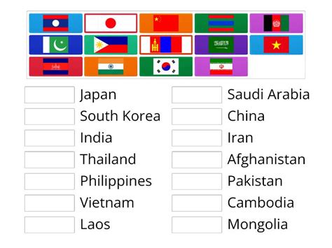 Flags of Asia - Match up