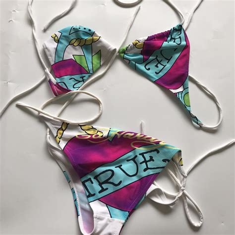 Ed Hardy Bikini Swimming Swimwear Beach Ibiza Depop