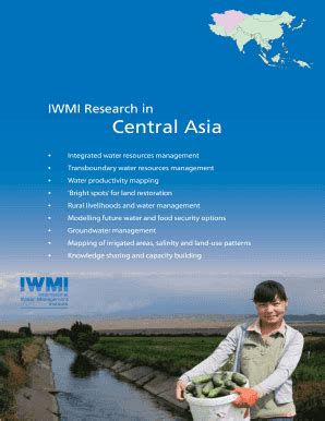 Fillable Online Programme Worldwaterweek Iwmi Research In Central Asia