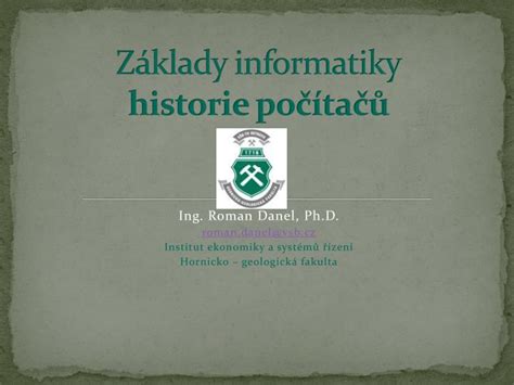 Ppt Z Klady Informatiky Historie Po Ta Powerpoint Presentation