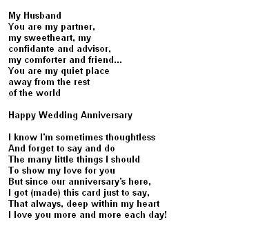 anniversary poems for husband