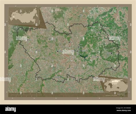 penza region  russia high resolution satellite map locations  names  major cities