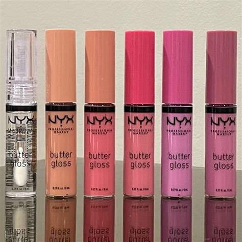 Nyx Makeup Nyx Pc Butter Gloss Lip Gloss Rainbow Bundle Nude Gloss Pink Gloss Poshmark