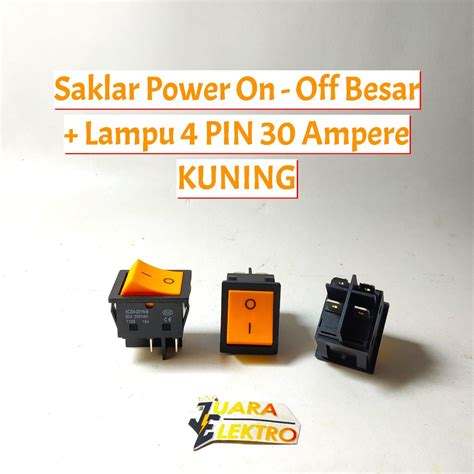 Jual Switch On Off Besar Ampere Lampu Pin Kuning Saklar