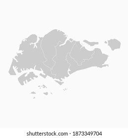 High Detailed Map Singapore Stock Vector Royalty Free 2256435113