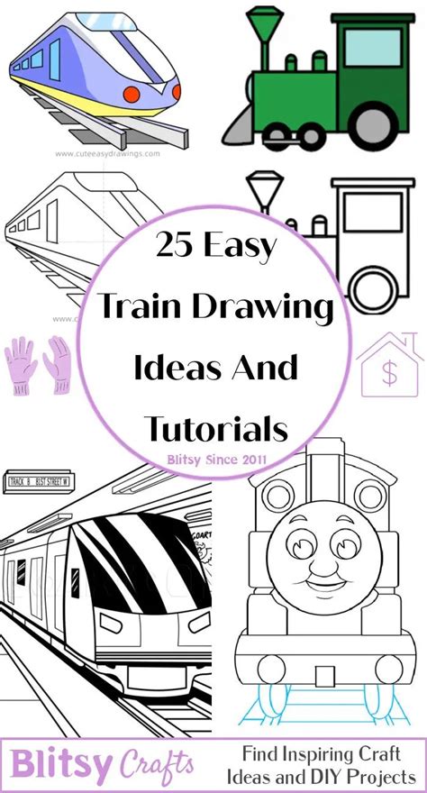 25 Easy Train Drawing Ideas – How to Draw a Train | Train drawing ...