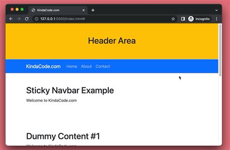 How To Create An Affix Sticky Navbar With Bootstrap 5 KindaCode