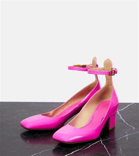 Tan Go Patent Leather Pumps In Pink Valentino Garavani Mytheresa