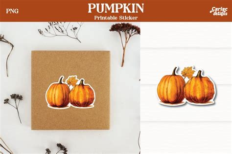 Pumpkin Printable Sticker | Fall Printable Sticker