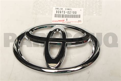 9097502100 Genuine Toyota EMBLEM RADIATOR GRILLE OR FRONT PANEL