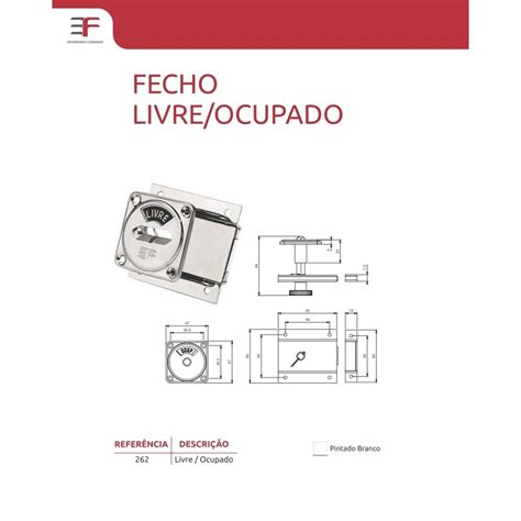 Fecho Livre Ocupado Branco 3f MadeiraMadeira