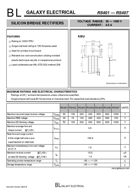 Rs Rectifiers Datasheet Pdf Distributor Stock And Price