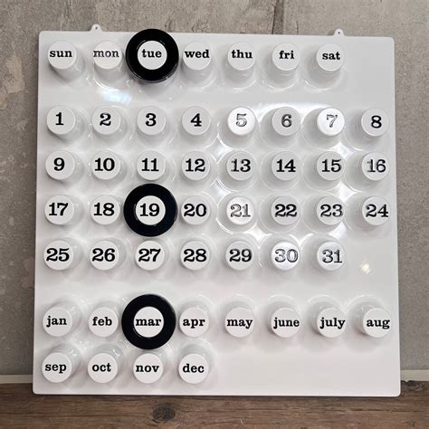 Retro White Ring A Date Calendar Perpetual Calendar Designed By