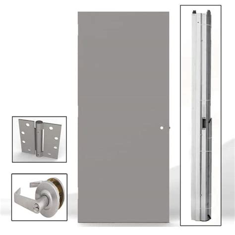 Lif Industries 30 In X 80 In Gray Right Hand Flush Entrance Fire