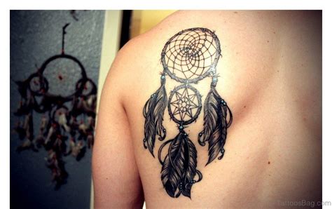 53 Fine Dream Catcher Shoulder Tattoo Designs