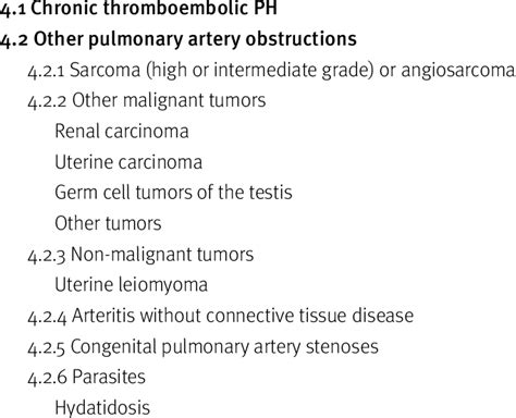 Pulmonary Hypertension Ph Due To Pulmonary Artery Obstructions