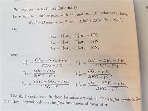 differential geometry - First fundamental form and Christoffel symbols ...