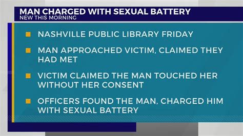 Man Charged With Sexual Battery After Incident At Nashville Public