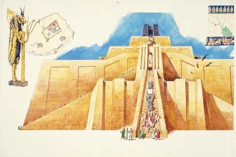 'Reconstruction of the Ziggurat at Ur' Giclee Print | Art.com | Giclee print, Giclee, High ...