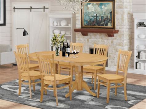 East West Furniture Vancouver Piece Wood Dinette Table Set In Oak