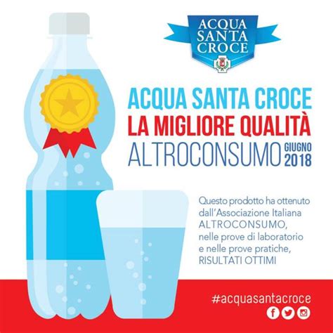 Acqua Santa Croce la migliore nel test di qualità di Altroconsumo