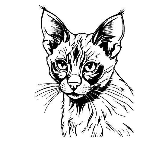 Free Lykoi Beeds Cat Vector SVG K40 Laser Cutter