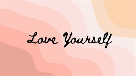 Desktop Wallpaper, Love Yourself, Aesthetic, Pink Blush - Etsy