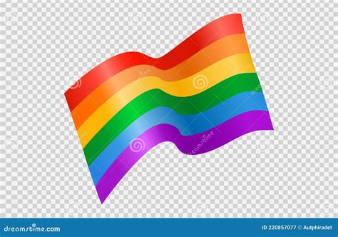 Waving Rainbow Lgbt Flag Isolated On Png Or Transparent Background Symbol Of Lgbt Gay Pride