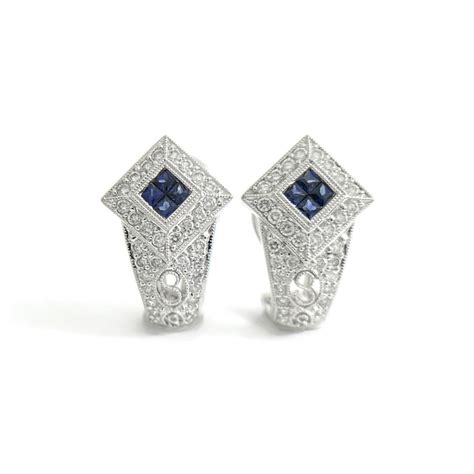 Sapphire Diamond Drop Earrings — Salvatore & Co.