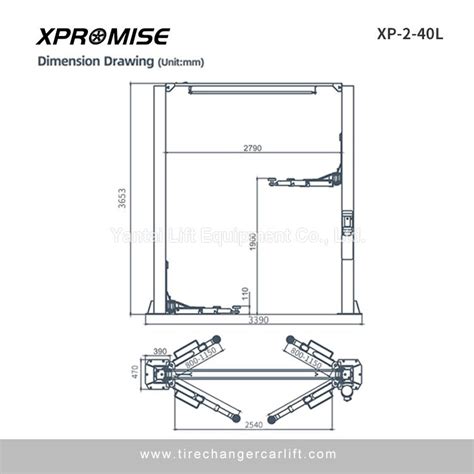 Two Side Manual Release Clear Floor Post Lift