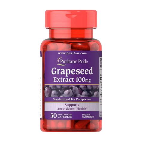 Купить Экстракт виноградной косточки Puritan's Pride Grapeseed Extract ...