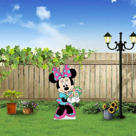 Hand Painted Disney Spring Minnie Yard Art/disney Yard Art/ Disney Yard ...